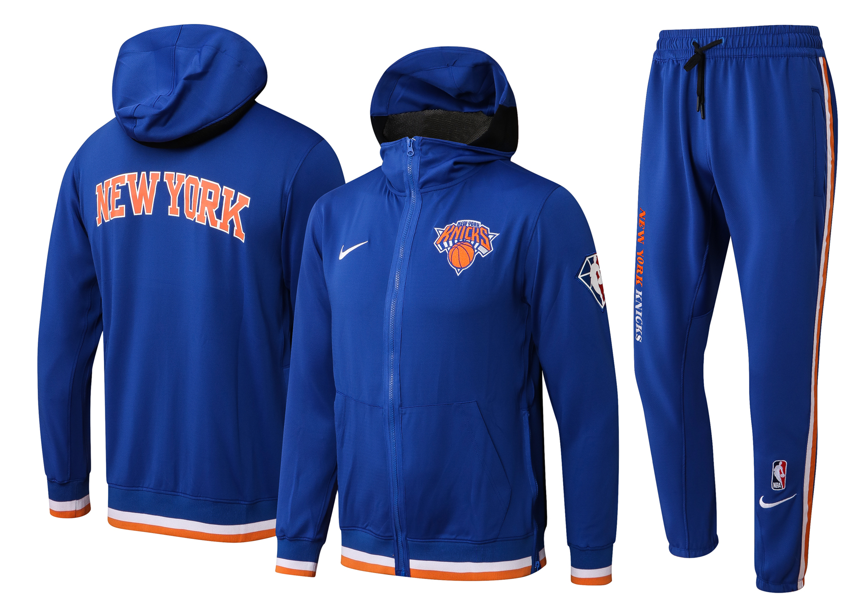 Men New York Knicks blue  2024 NBA Nike Training suit->new york knicks->NBA Jersey
